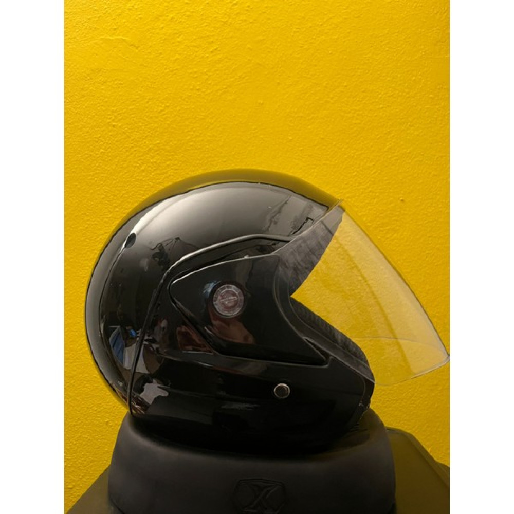 Motoneo Siyah Yarım Kask - Standart Motorsiklet Kaskları Fiyatı