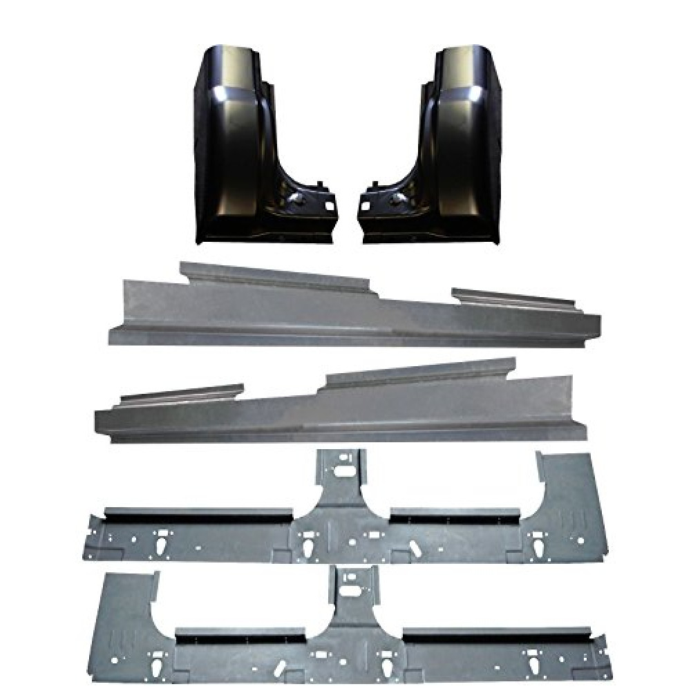 Motor City Sheet Metal - Compatible With Ford 99-16 Super Duty Crew Cab Inner & Full Length Outer Rocker Panel Cab Corners
