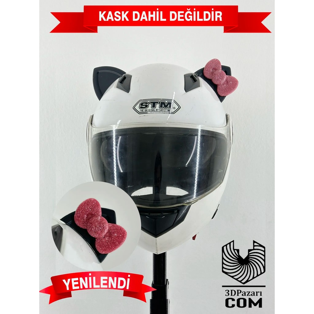Motor & Motosiklet Pembe Fiyonklu Siyah Kedi Kulak Kask Dış Aksesuarı - 1 - 0 - Siyah Diğer Fiyatı