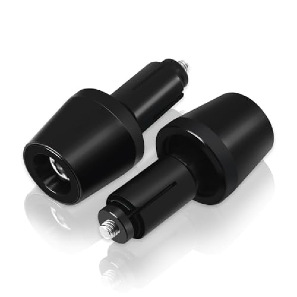 Motorcycle Bar Ends Plug, 7/8" 22mm CNC Aluminum Alloy Universal Motorbikes Handlebar Plugs Compatible With Honda Kawasaki Suzuki Yamaha And Almost Motorcycle Model (Black)