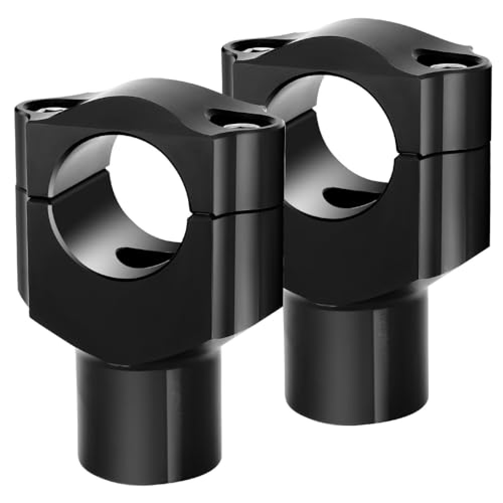 Motorcycle Handlebar Risers 1 Inch, Aluminum Alloy Motorcycle Risers, Compatible with Sportster Softail Dyna V-star Shadow, Universal Motorcycle Accessories, Black