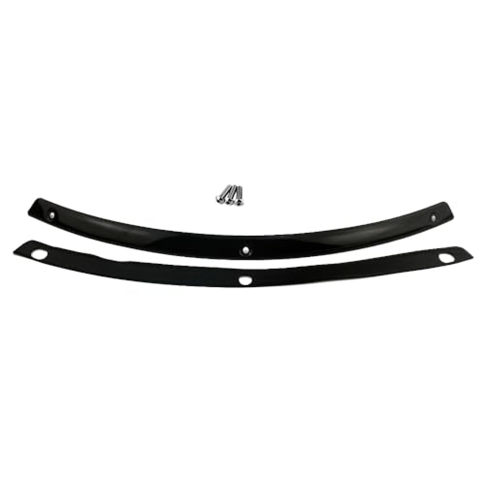 Motorcycle Windscreen Windshield Trim Gloss Black Steel Smooth Compatible for Harley Davidson Touring Street Glide Electra Glide Ultra Limited Tri Glide 1996-2013
