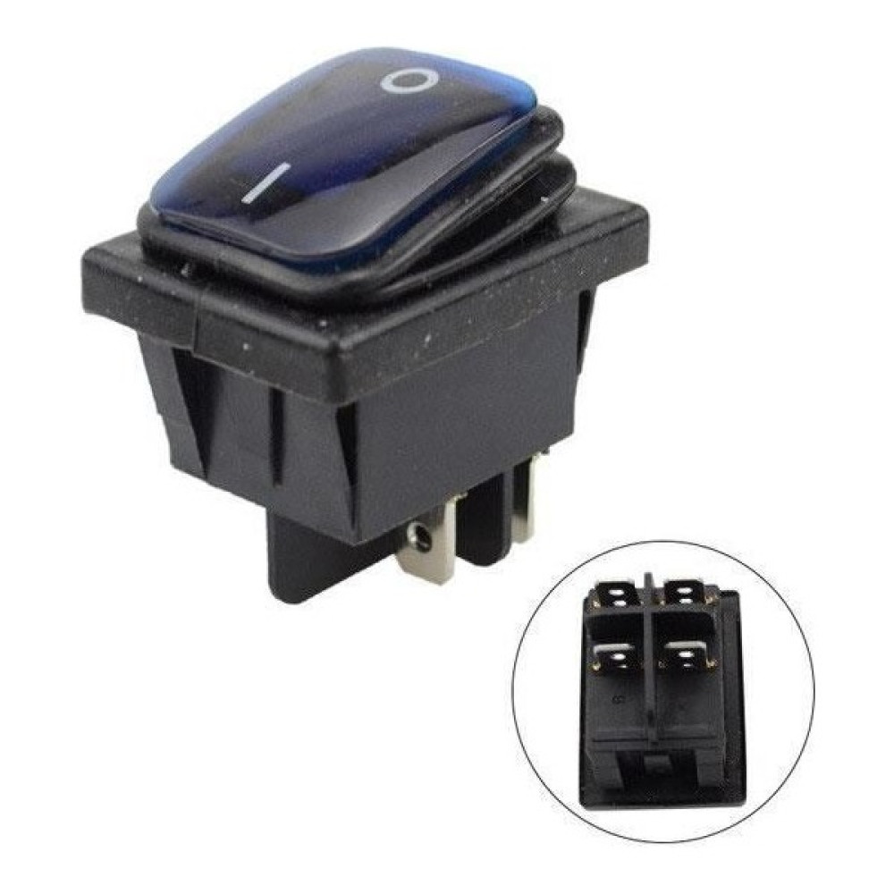 Motorobit Kcd4 Su Geçirmez 30A Mavi LED Işıklı On-Off Anahtar 4 Pin Oyun & Hobi Fiyatı