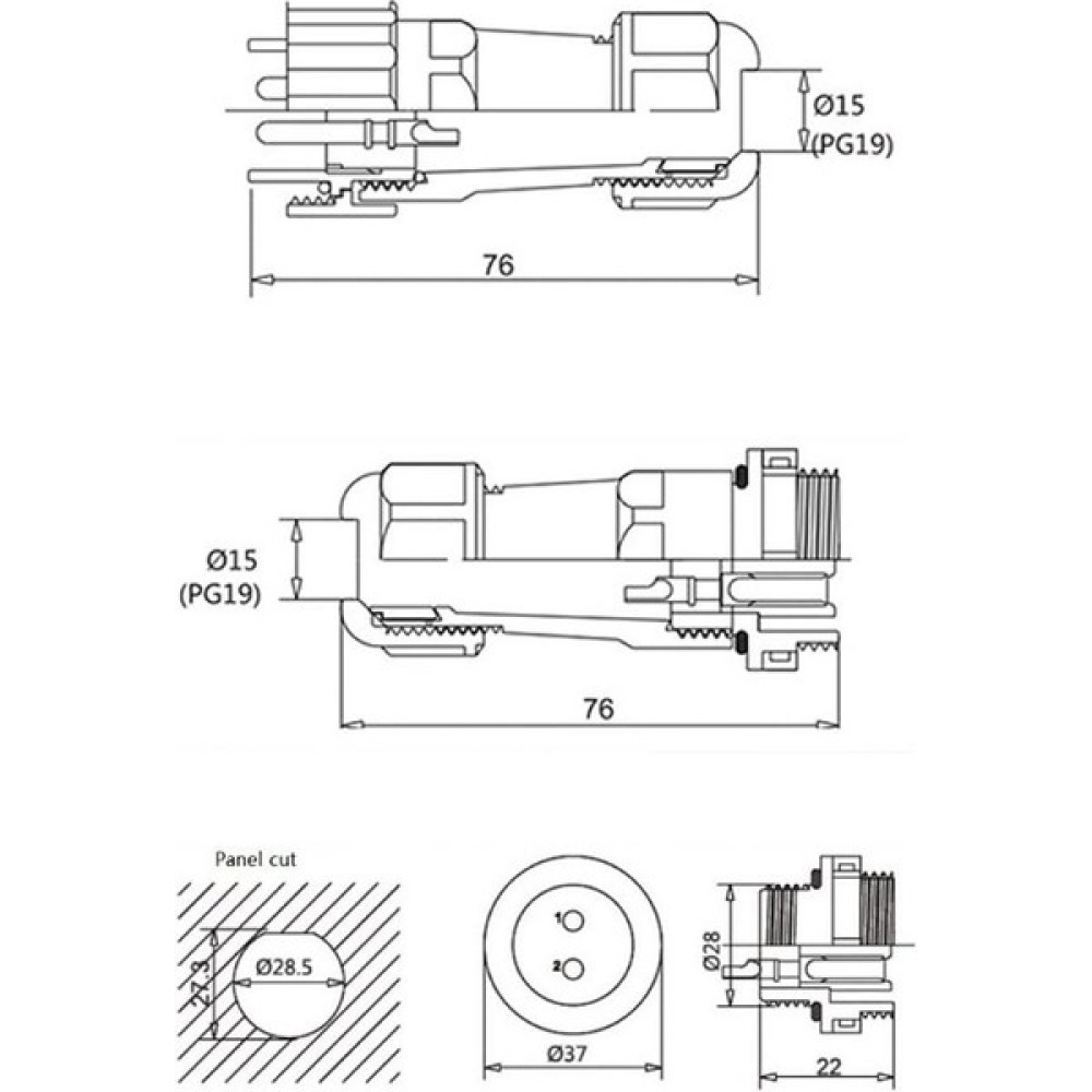 Motorobit SD28 5 Pin 28MM Su Geçirmez Konnektör Takımı - 1 Adet Oto Boyaları Fiyatı