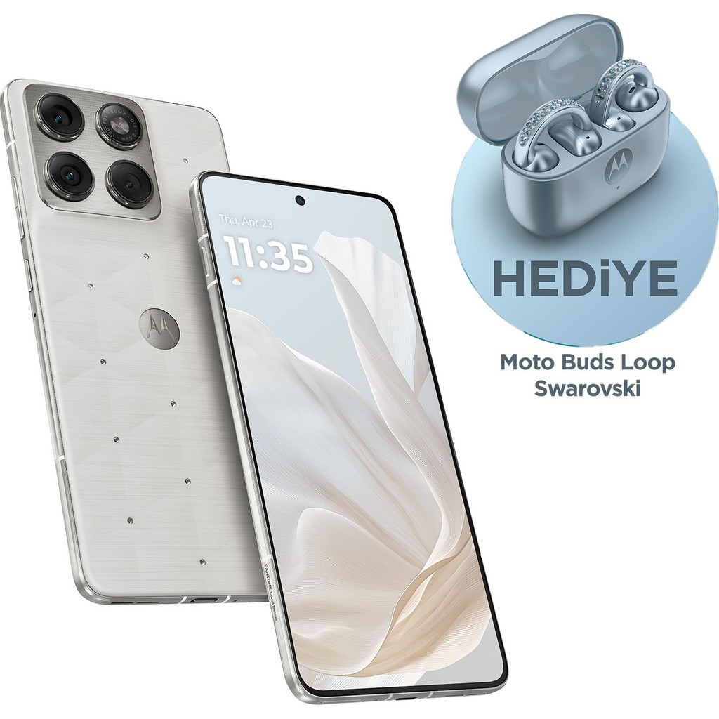 Motorola Edge 70 512 GB 12 GB Ram Swarovski Özel Seri (Moto Buds Loop Swarovski Kulaklık + Lenovo Tablet Hediyeli) - Swaroski Beyaz RAM Bellekler Fiyatı