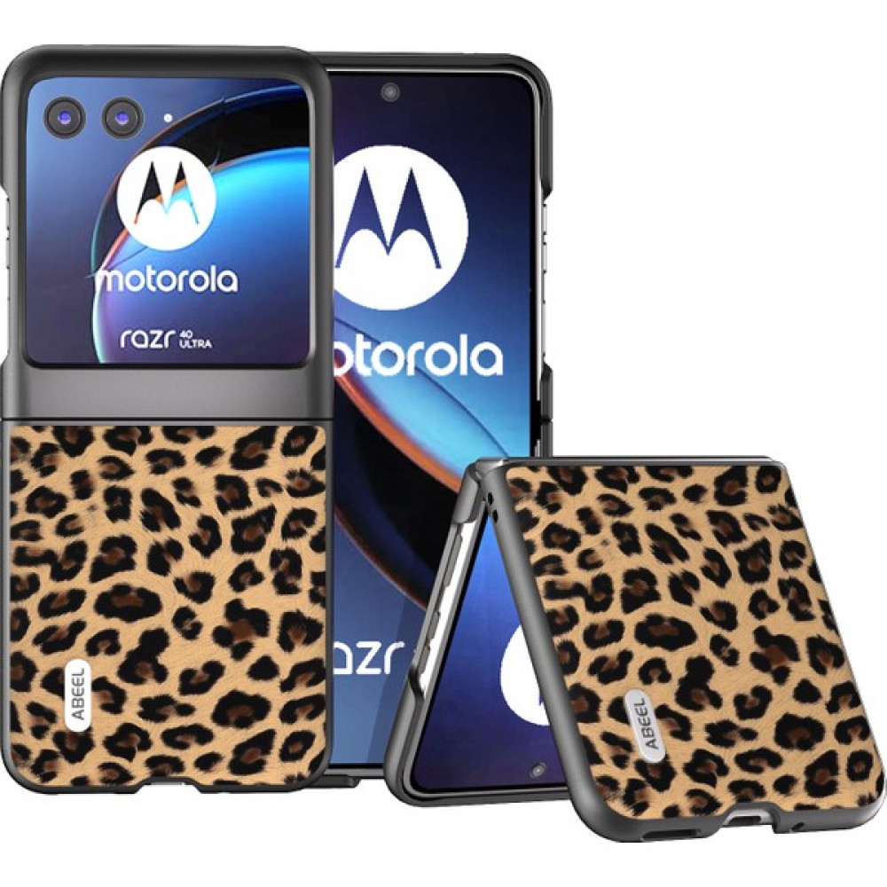 Motorola Razr 40 Ultra 5g Pu Deri Kaplamalı Pc Telefon Kılıfı Leopar Desen Telefon Kapağı (Yurt Dışından) - Açık Sarı Cep Telefonu Kılıfı Fiyatı