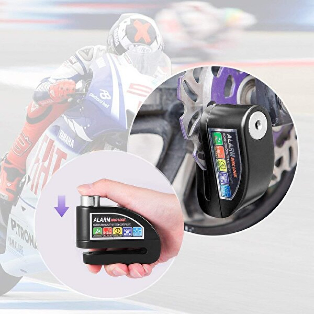 Motosiklet Alarmlı Çelik Disk Kilidi Yüksek Sesli ve Hatırlatma Kablo ile Pil Hediye Motorsiklet Kilidi & Alarmı Fiyatı