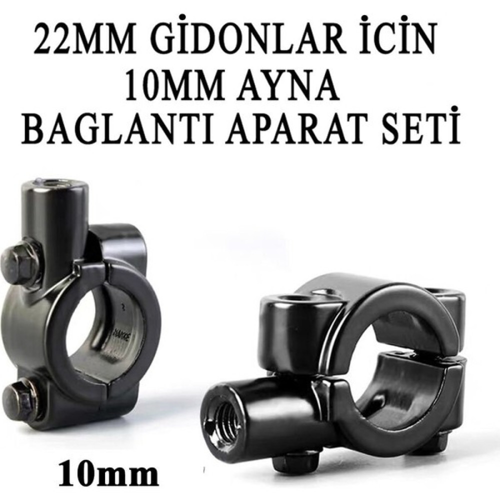 Motosiklet Atv Ayna Bağlantı Kütük Seti 10 mm - Siyah Motorsiklet için Diğer Aksesuarlar Fiyatı