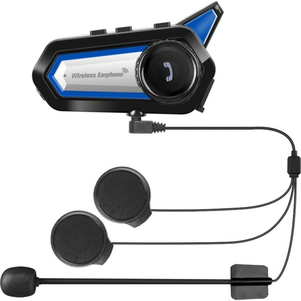 Motosiklet Kask Bluetooth Interkom Kulaklık, Motosiklet Intercom BT31(SUYA Dayanıklı) - Mavi - Siyah Motorsiklet Aksesuarları Fiyatı