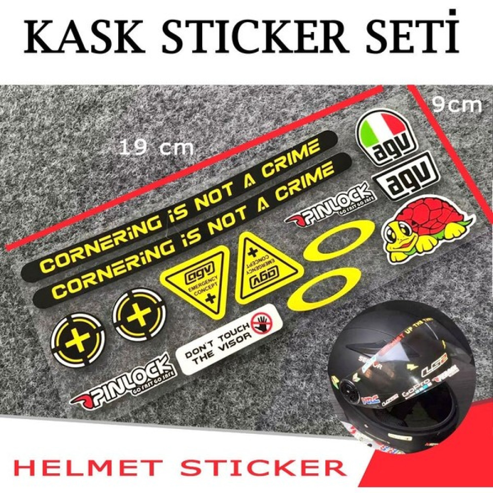 Motosiklet Kask Camı Sticker Seti Agv Motorsiklet Aksesuarları Fiyatı