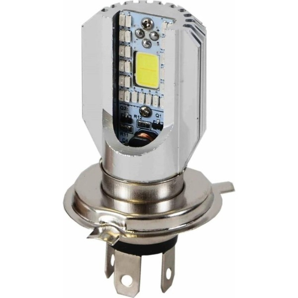 Motoversal 12V H4 LED Ampül 3 Tırnak 43T Çakarlı 3 Foksiyonlu Motorsiklet Lambaları Fiyatı