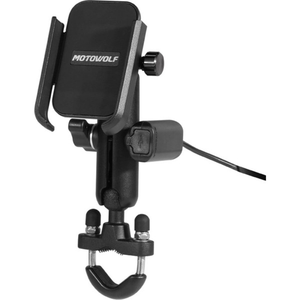 Motowolf USB Şarj Soketli Gidon Bağlantılı Motosiklet Bisiklet Telefon Tutucu Ayarlanabilir Motorsiklet için Diğer Aksesuarlar Fiyatı