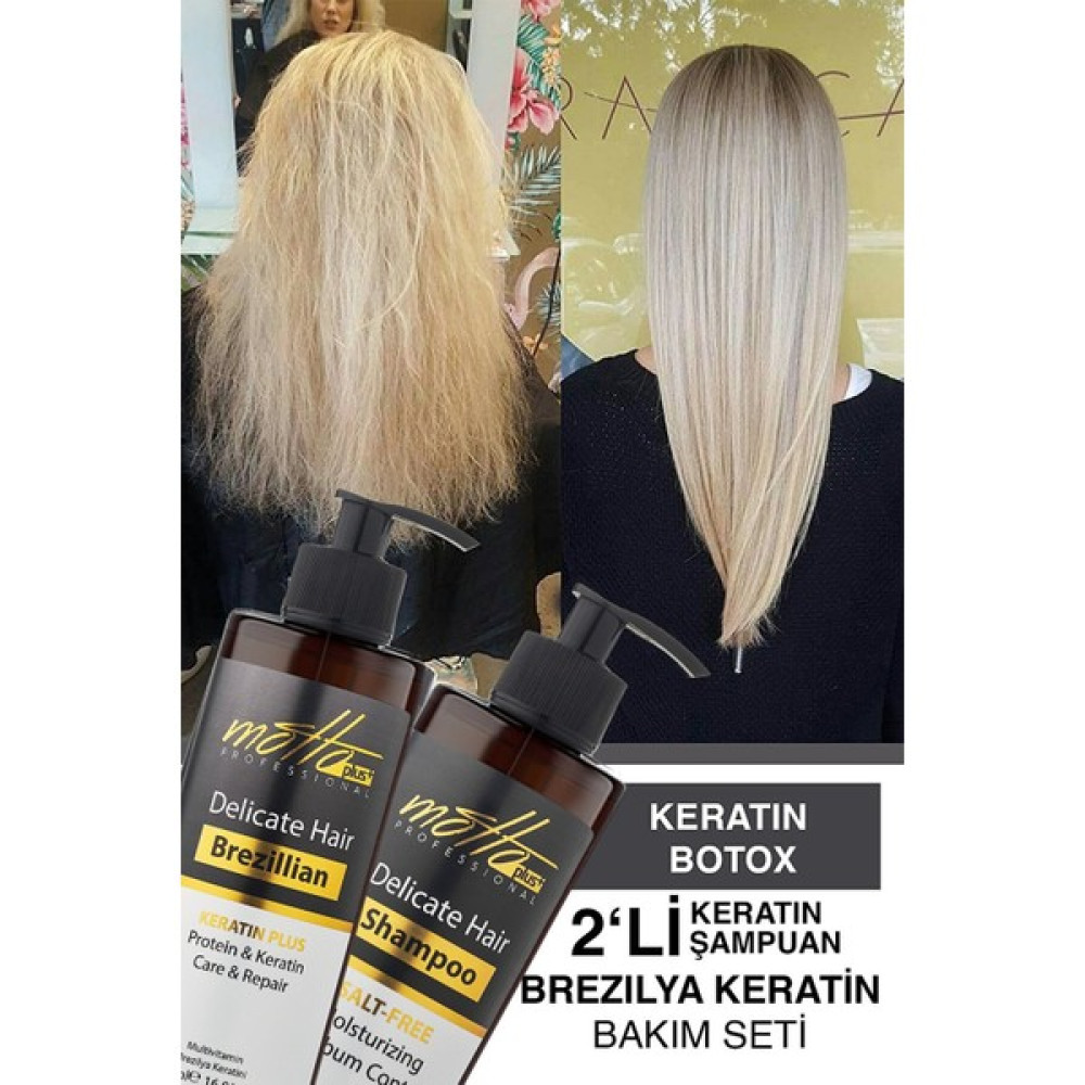 Motto Plus 2'li Brezilya Fönü Şampuan+Keratin 400Ml Bakım Seti Saç Bakım Maskeleri & Serumlar & Spreyler Fiyatı