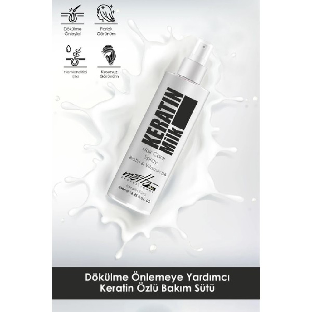 Motto Plus Professional Keratin Sütü Bakım Spreyi 250 ml - 1 Siyah Saç Şekillendirici Sprey Fiyatı