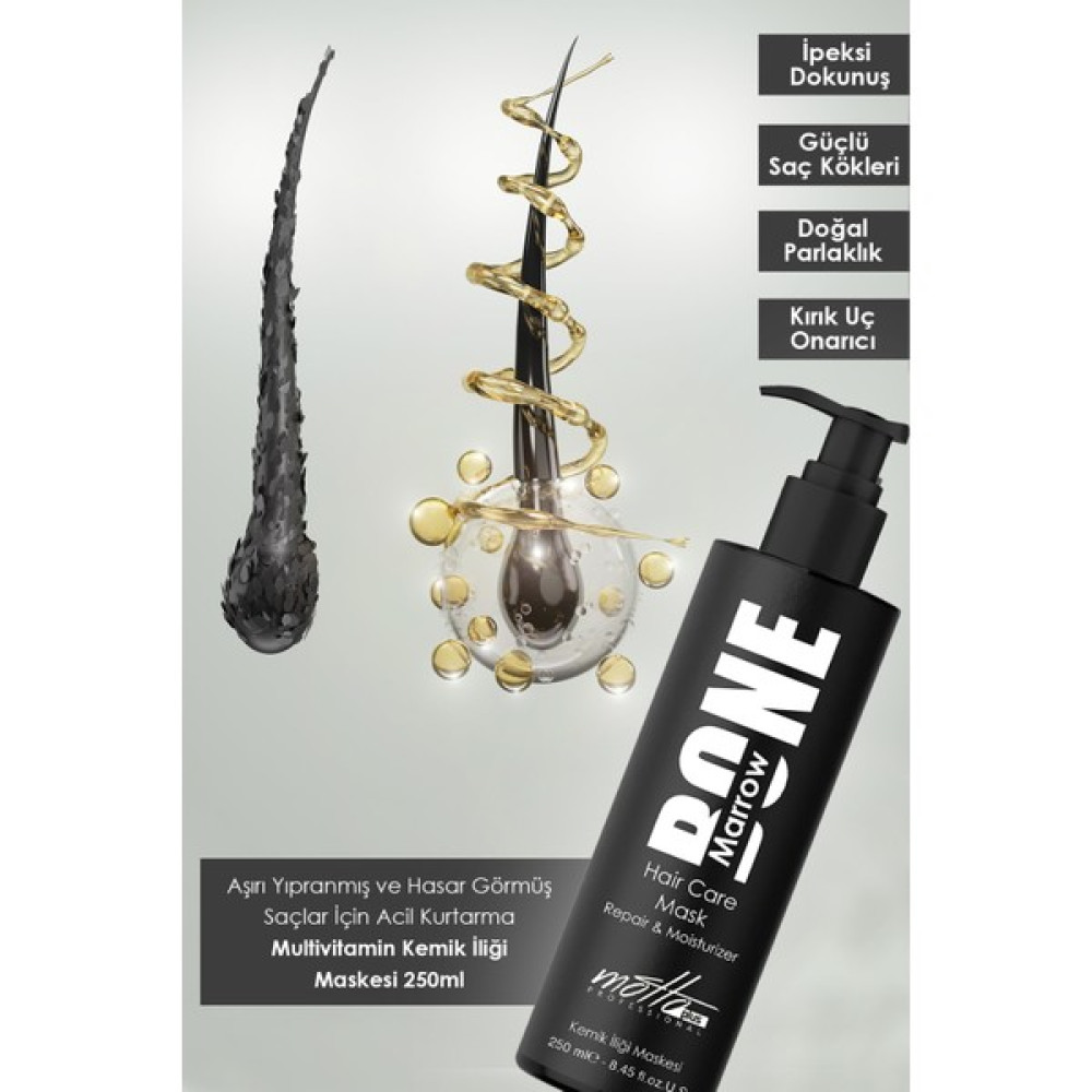 Motto Plus Professional Motto Plus Bone Marrow Kemik Iliği Saç Maskesi 250ML Saç Bakım Maskeleri & Serumlar & Spreyler Fiyatı
