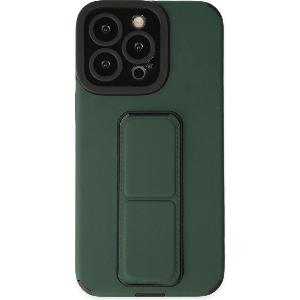 Motto Ticaret Mey Ithalat® iPhone 14 Pro Kılıf Mega Standlı Silikon - Yeşil - 1 GB Diğer Fiyatı