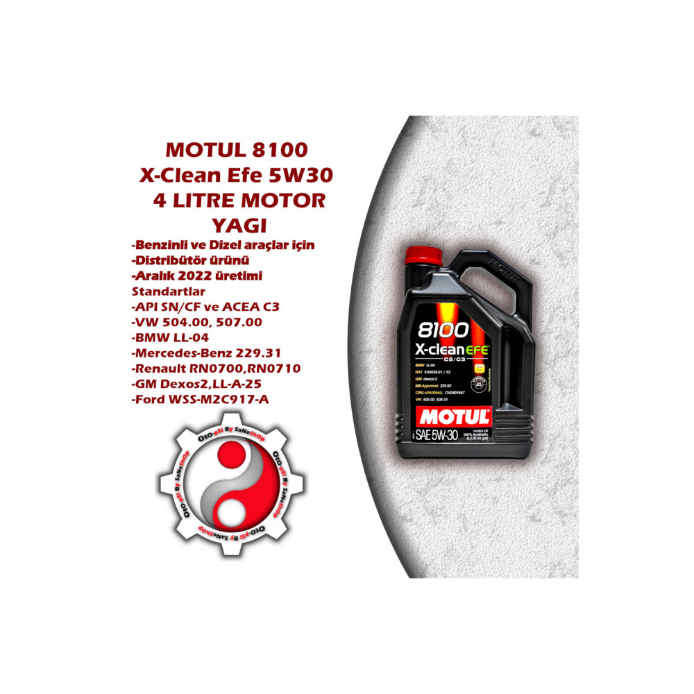 Motul 8100 X-clean Efe 5w30 4 Litre Motor Yağı Motorsiklet Motor Yağı & Katkıları Fiyatı