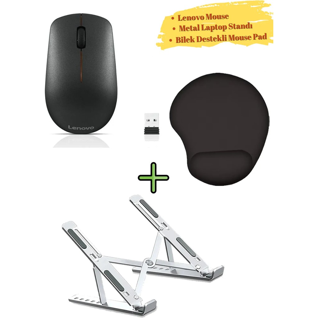 Mouse Kablosuz GY50R91293, Metal Laptop Standı, Bilek Destekli Mousepad - Çok Renkli Laptop Standı Fiyatı