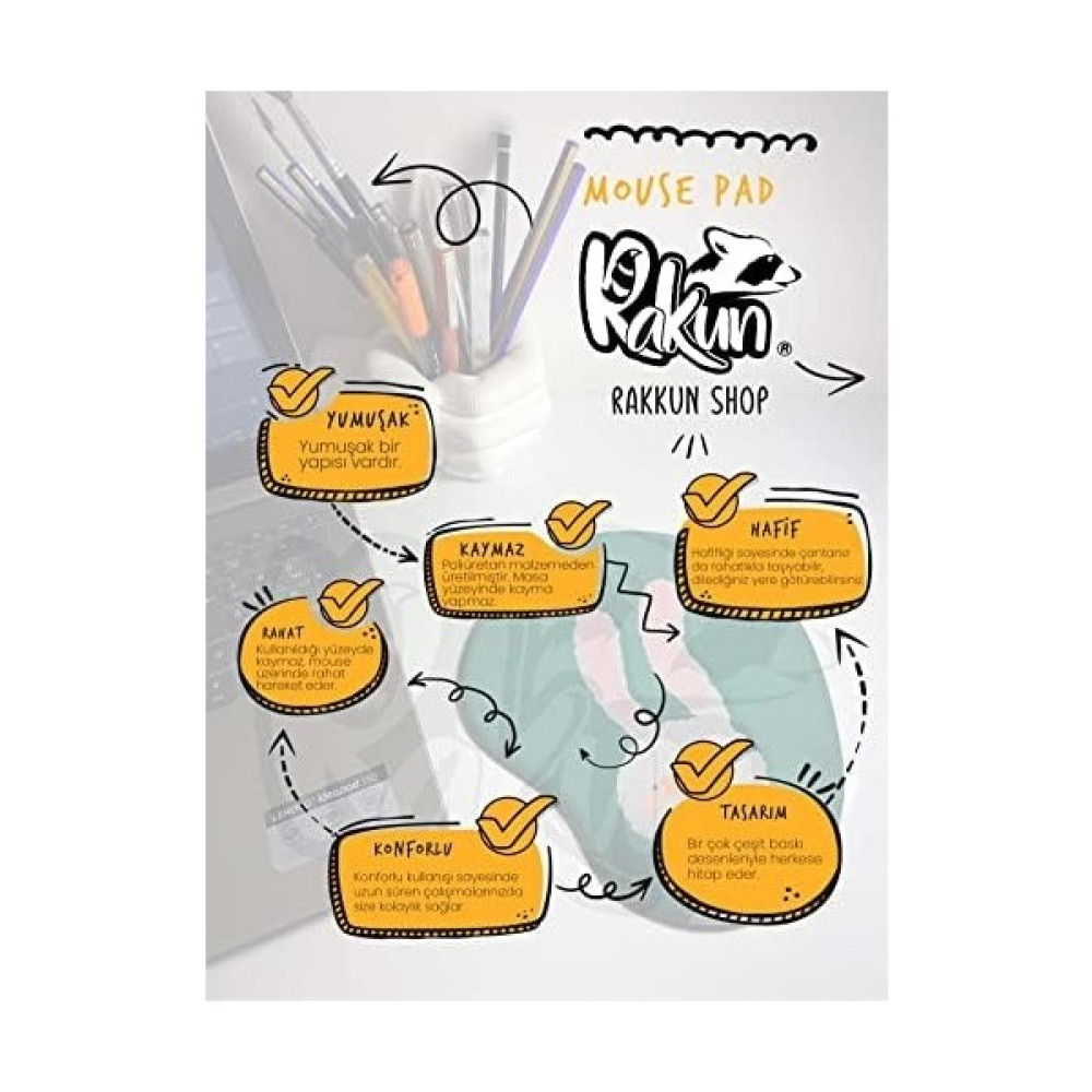 Mouse Pad Bilek Destekli Pamukkale Baskılı Serisi - Shop Türkiye Yeni Mouse Pad Fiyatı