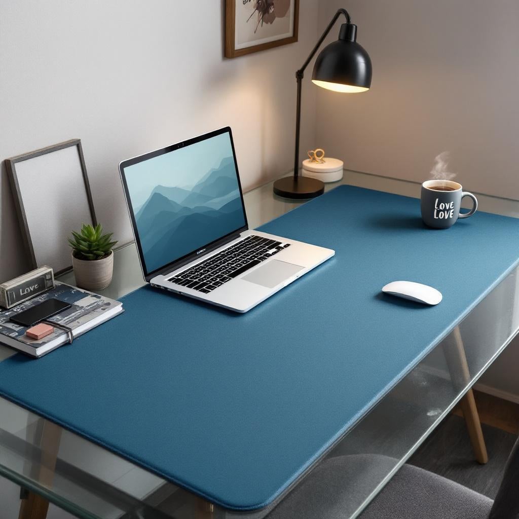 Mouse Pad Büyük Ölçü - Desk Mat Geniş Ebad - Masa Matı – 40 cm × 100 cm – Teal Mavi Siyah XL Mouse Pad – PU Deri - Gamer Kaymaz Taban - Ofis Masa A... Diğer Fiyatı