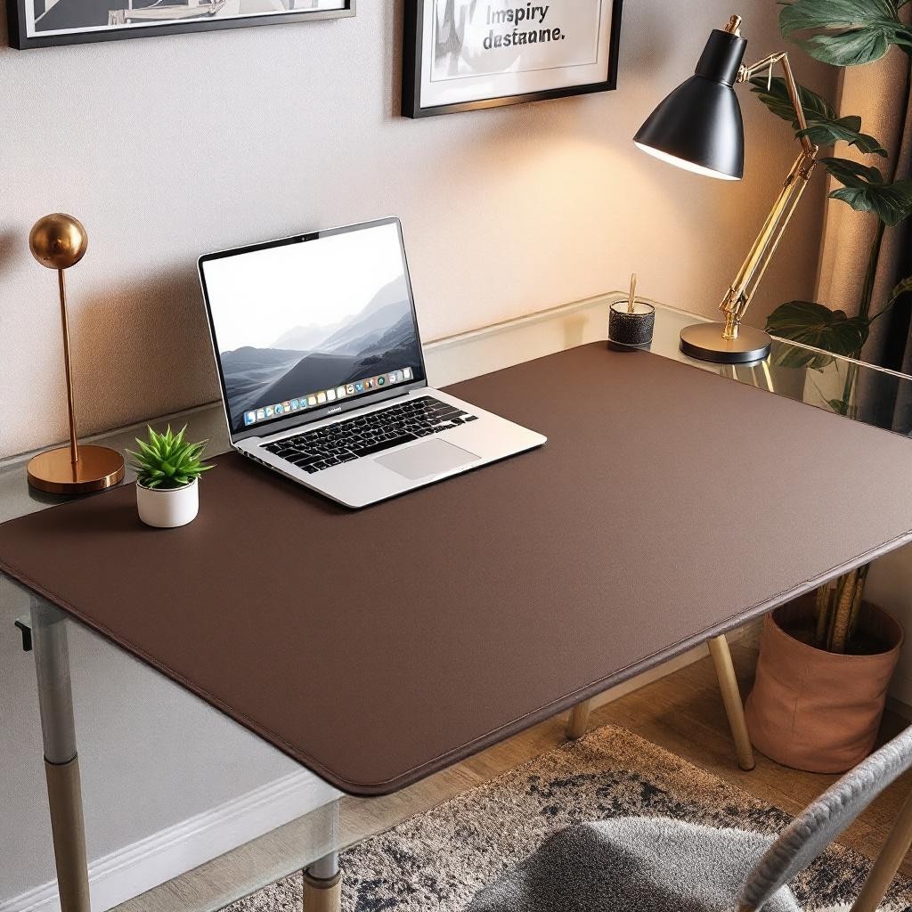 Mouse Pad Büyük Ölçü - Desk Mat Geniş Ebad - Masa Matı – 60 cm × 140 cm – Chocolate Kahverengi Siyah XL Mouse Pad – PU Deri - Gamer Kaymaz Taban - ... Oyuncu Mouse Pad Fiyatı