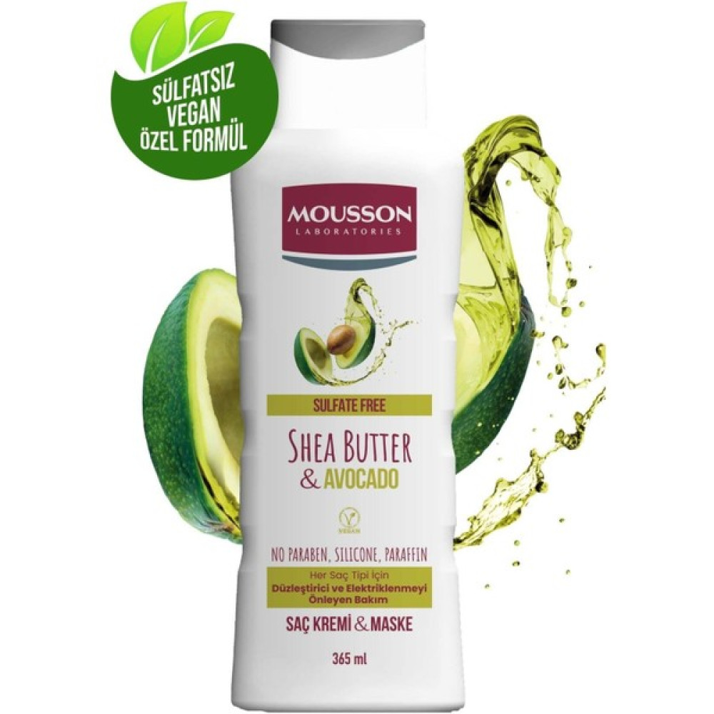 Mousson Shea Yağı & Avokado Içeren Düzleştirici Ve Elektriklenmeyi Önleyen Saç Bakım Krem Ve Maskesi 365 Ml Saç Bakım Maskeleri & Serumlar & Spreyler Fiyatı