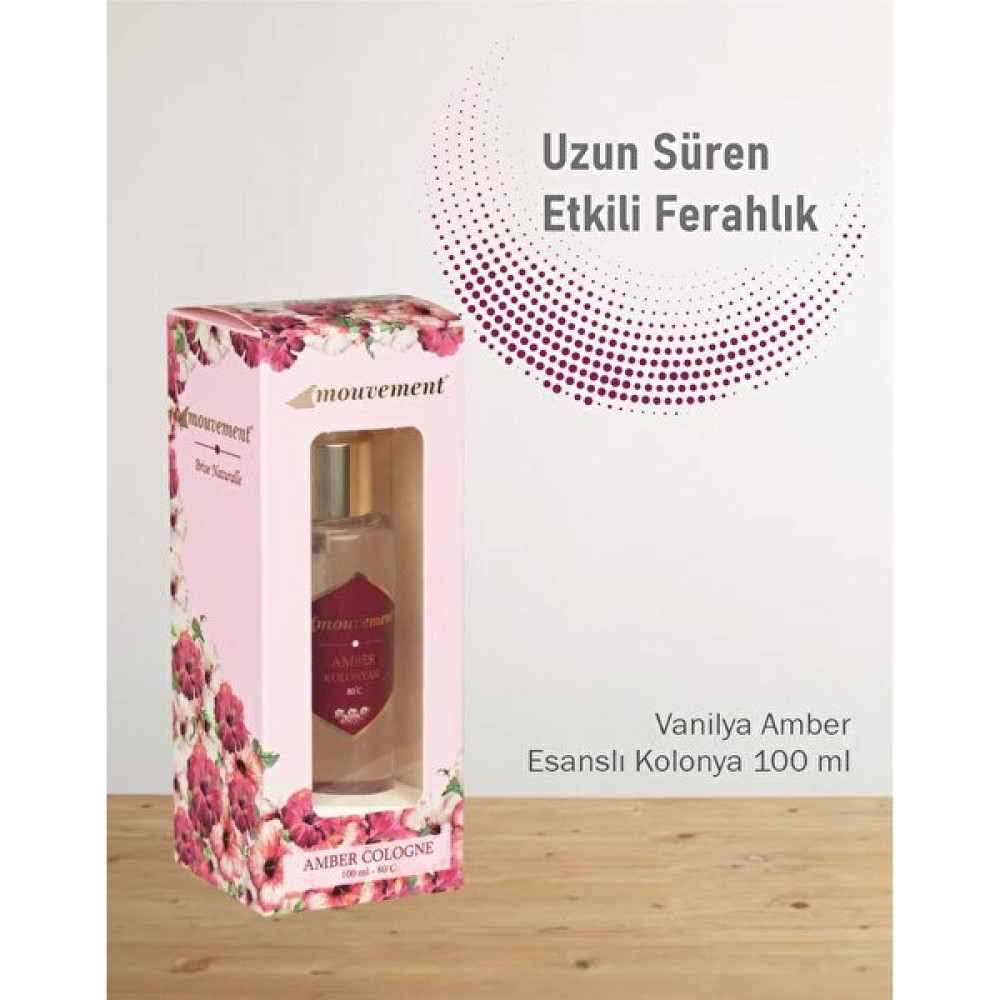 Mouvement 80 Derece Kolonya - Vanilia AMBER-1*100 ml Kolonya & Gülsuyu Fiyatı