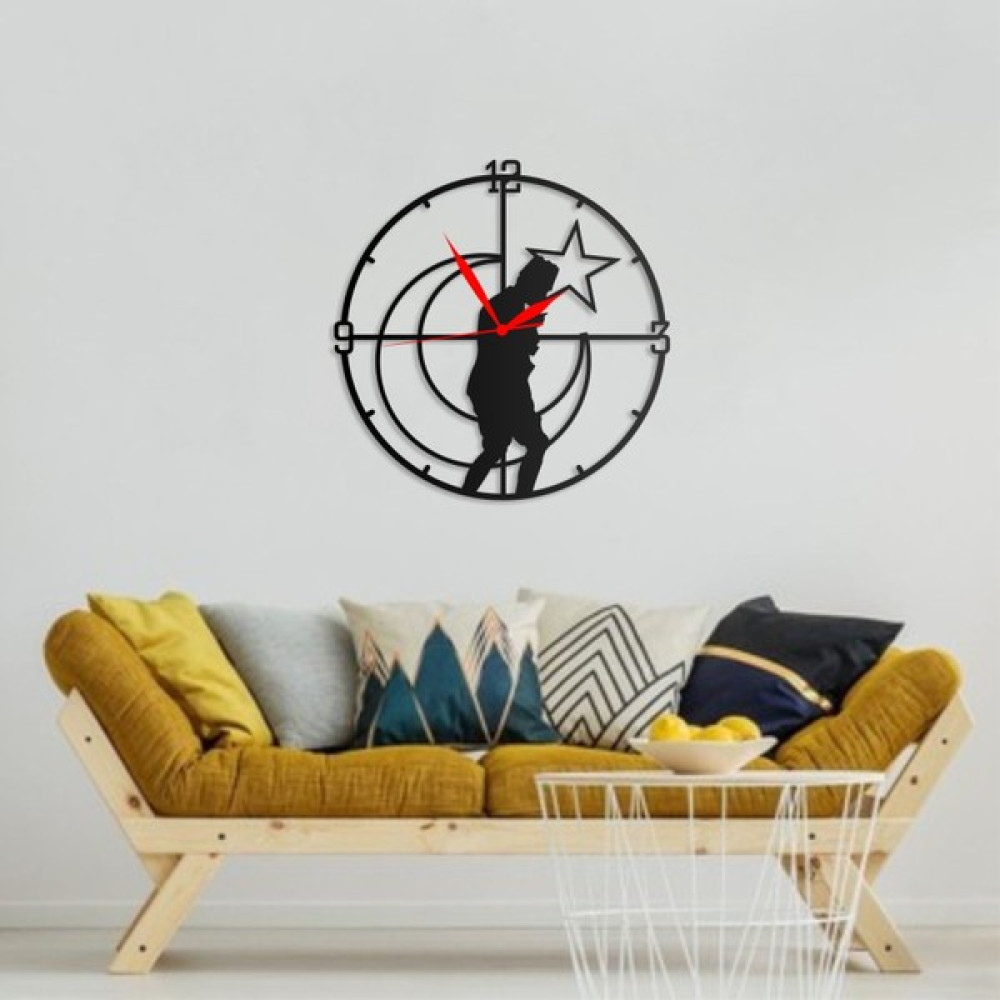 Mova Dizayn Duvar Saati Atatürk Anafartalar Tasarımlı Ev ve Ofis Için Dekoratif Metal Duvar Saati - Siyah - 40 x 40 cm Dekoratif Saat Fiyatı
