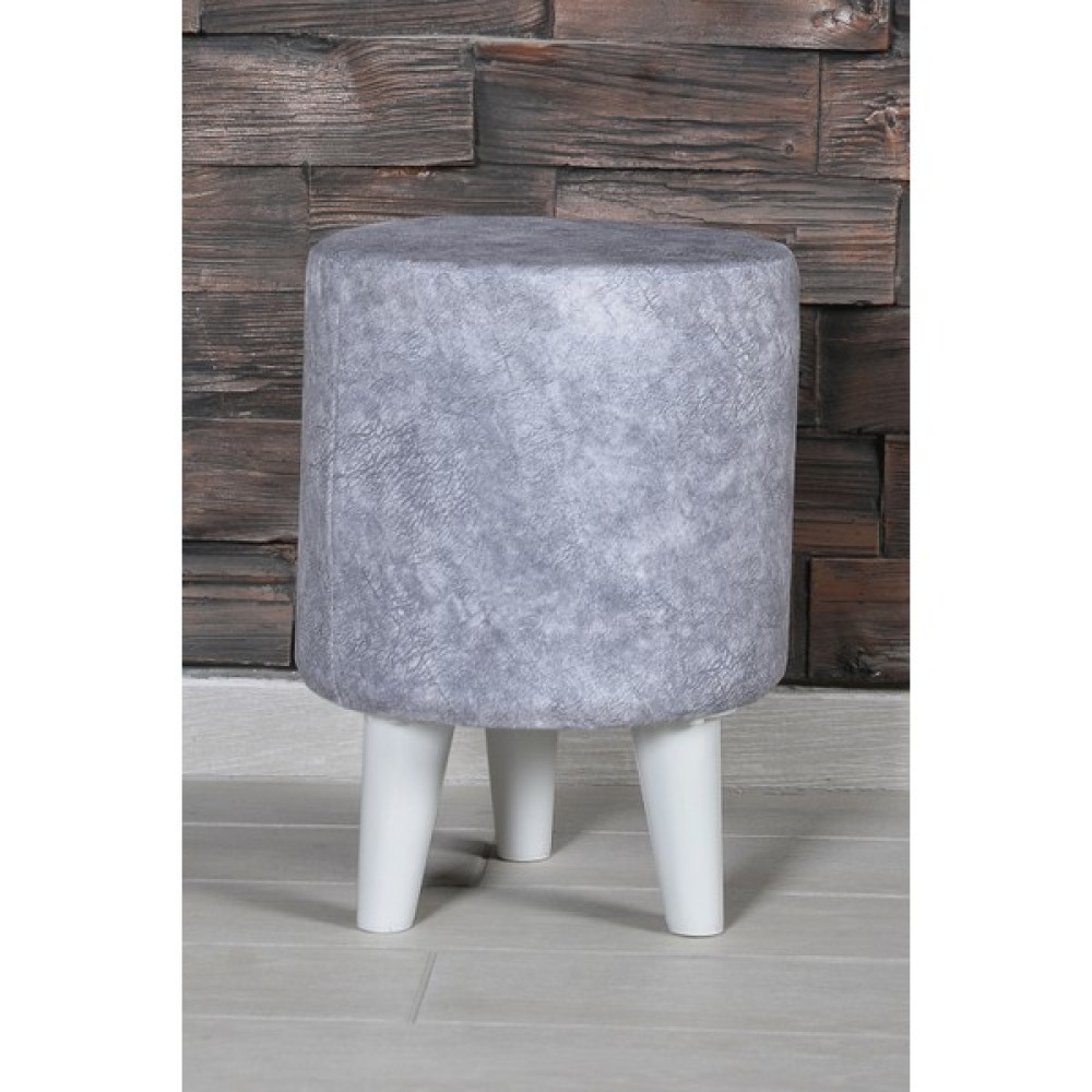 Movia Home Koltuk Ayak Dayama Makyaj Koltuğu Puf Yuvarlak - Gri - 30 x 42 cm Puf Fiyatı