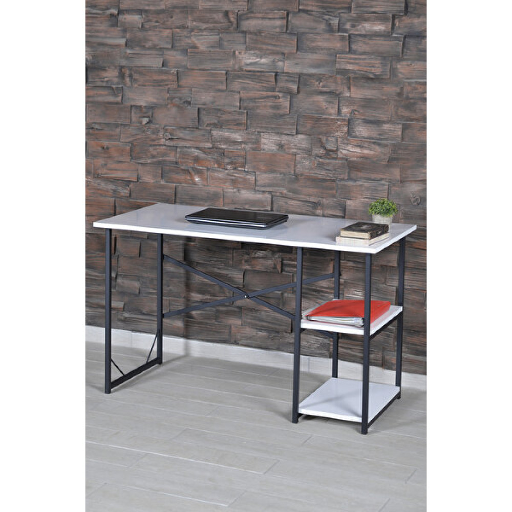 Movia Home Metal Çalışma Masası Ofis Bilgisayar Laptop Masası - Y: 73 cm D: 60 cm G: 120 cm - Beyaz Çalışma Masası Fiyatı