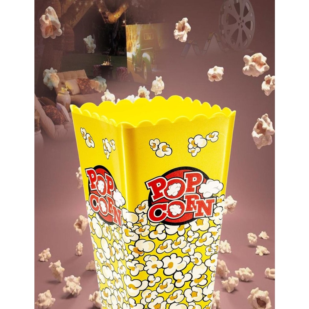 Movie Day Popcorn Patlamış Mısır Kovası - Çerezlik Atıştırmalık Kabı Dikdörtgen Cips Beslenme Kabı Diğer Fiyatı