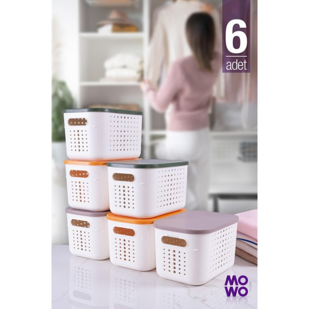 Mowo Home Hollow 6,2 Lt Çok Amaçlı Dolap Içi Düzenleyici Mix Kapaklı Kutu, Dekoratif Saklama Organizer Kutusu - Beyaz Eşya Saklama Kutusu Fiyatı