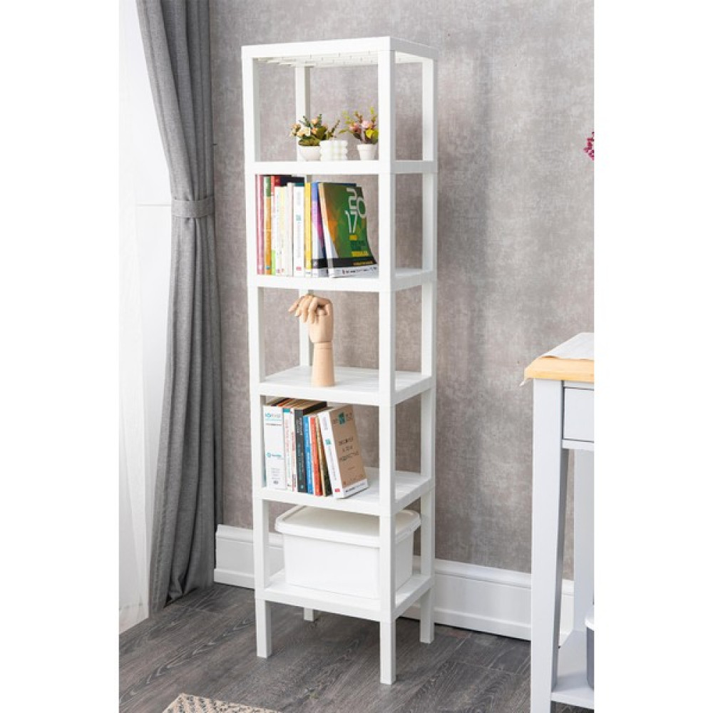 Mowo Home Shelf 6 Katlı Kitaplık Raf Ünitesi - Beyaz Kitaplık Fiyatı