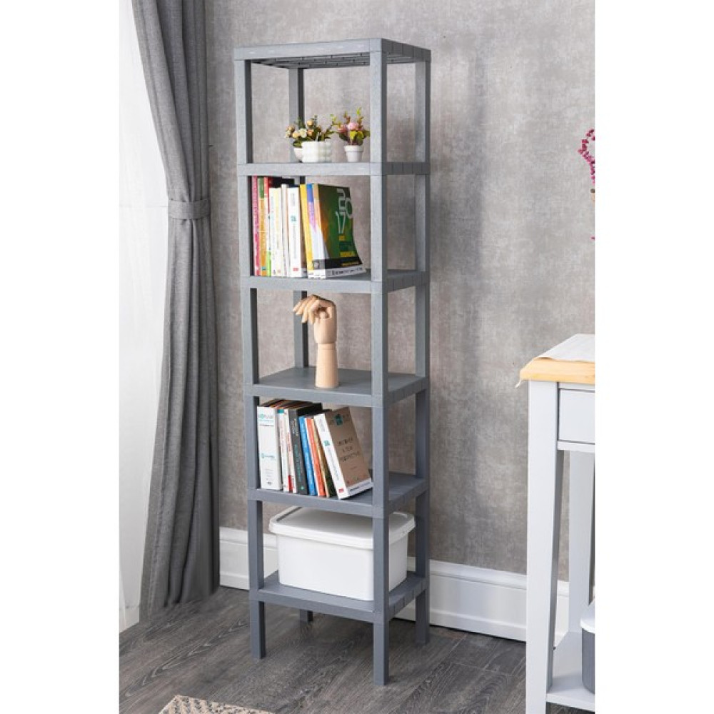 Mowo Home Shelf 6 Katlı Kitaplık Raf Ünitesi - Gri Kitaplık Fiyatı