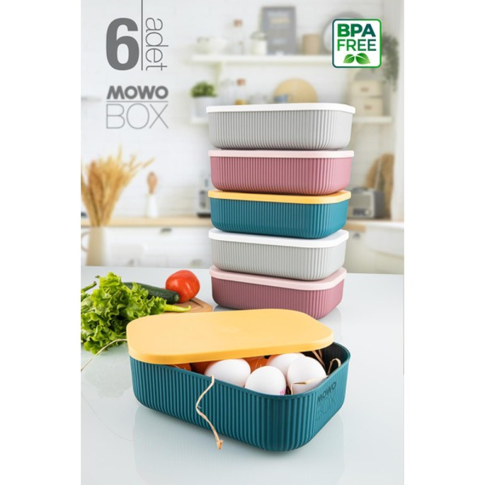 Mowo Home Trove 6 Adet Mutfak Saklama Kabı 3,2 lt - Mix Saklama Kapları Fiyatı