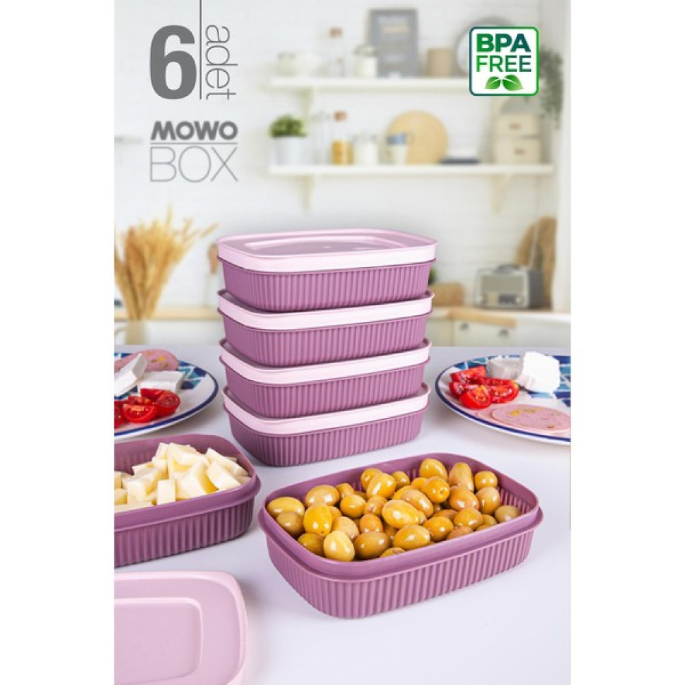 Mowo Home Trove Mini (Mürdüm) Kapaklı Kahvaltı Buzdolabı Kabı 600ML - Mürdüm Saklama Kapları Fiyatı