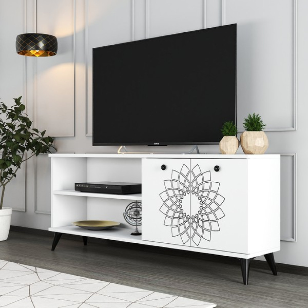 Moxen Mobilya Ty1 Raflı Tv Ünitesi - Beyaz Tv Ünitesi / Sehpası Fiyatı