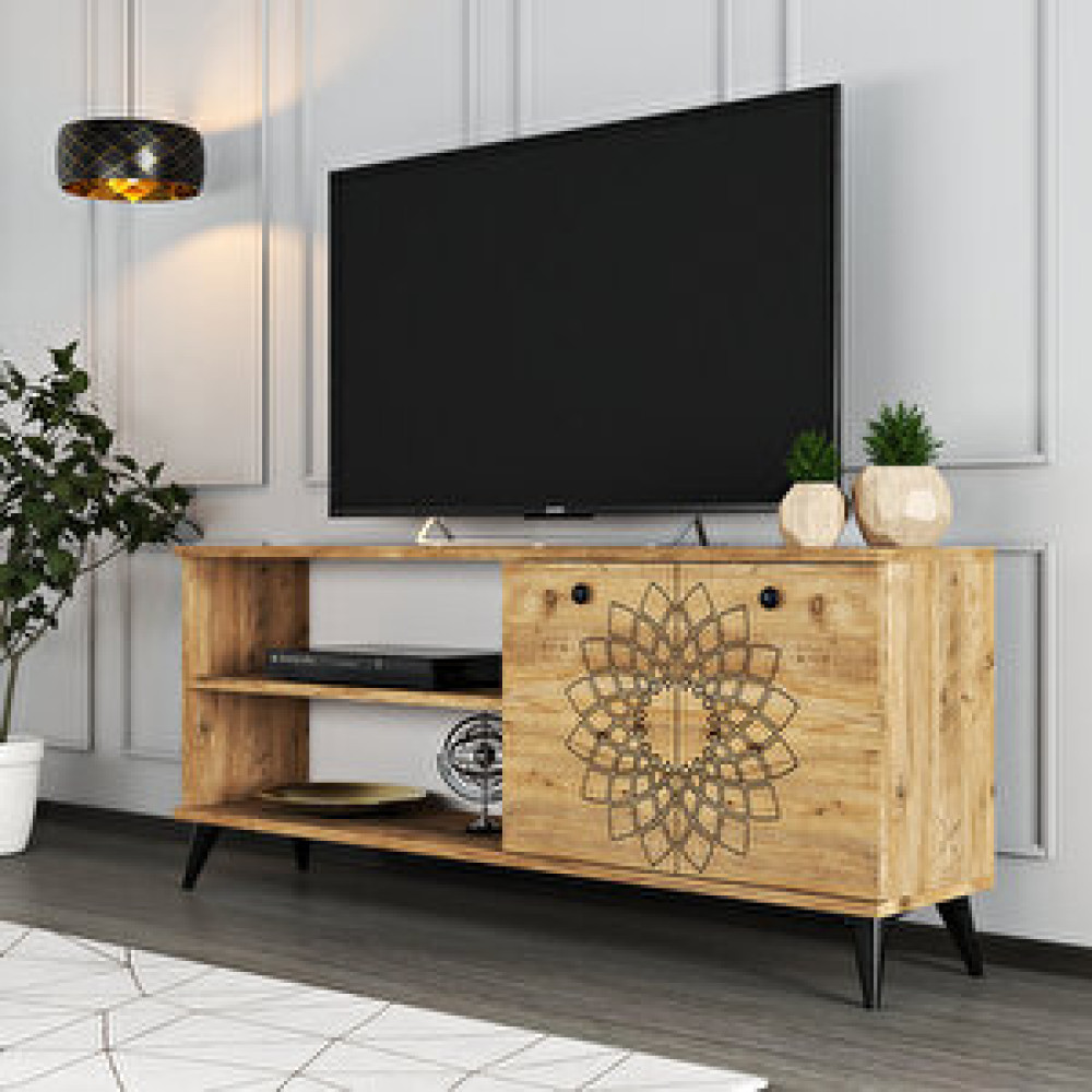 Moxen Ty3 Desenli Raflı Tv Ünitesi Tv Ünitesi / Sehpası Fiyatı