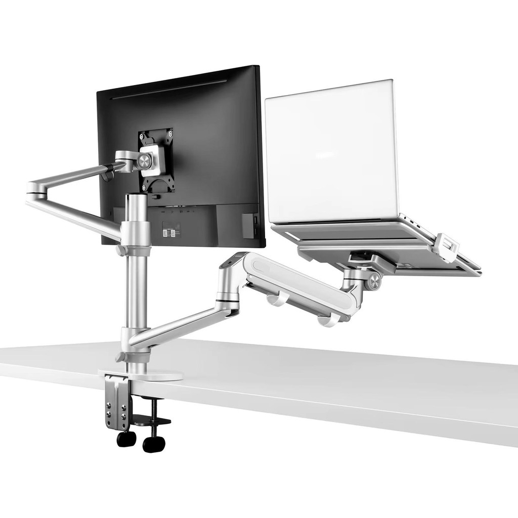 Moxti 2'li Monitör Standı (Hem Laptop Hem Monitör) - Monitör Standı- Monitör Aparatı - Gri Monitör Aksesuarları Fiyatı