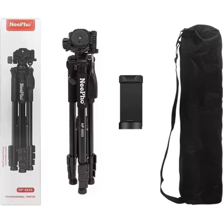Moxti Profesyonel NP‑8850 Kamera ve Telefon Standlı Ayarlanabilir Tripod - Siyah Diğer Fiyatı