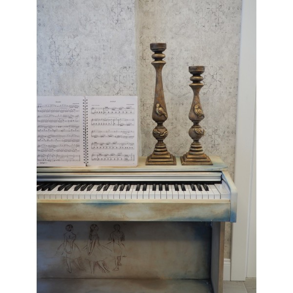Moza Sanat 3 Lü Dekoratif Uzun Şamdan - Bej - Beyaz Şamdan Fiyatı