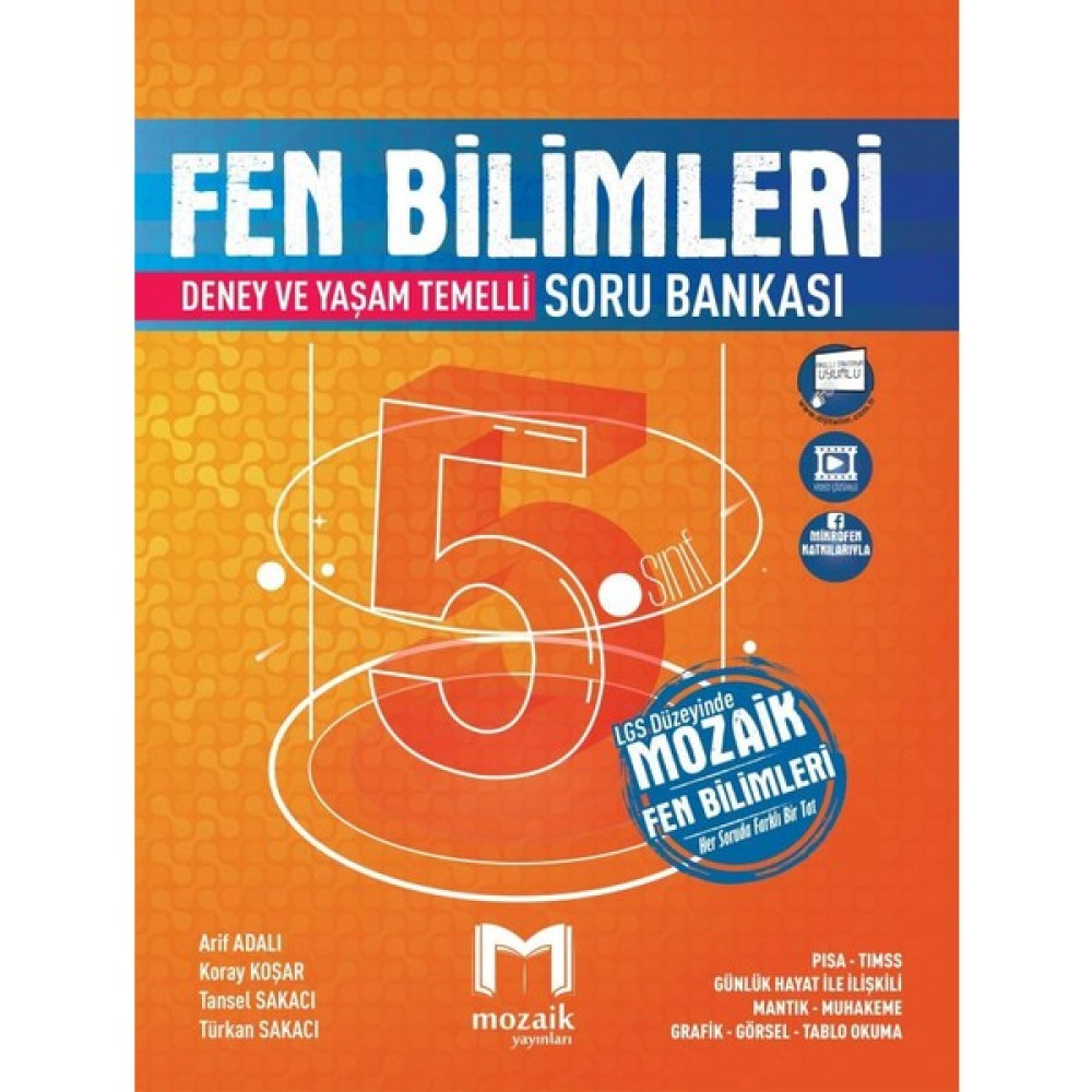Mozaik Yayınları 5. Sınıf Fen Bilimleri Soru Bankası - Arif Adalı Fen - Bilişim ve Teknoloji Fiyatı