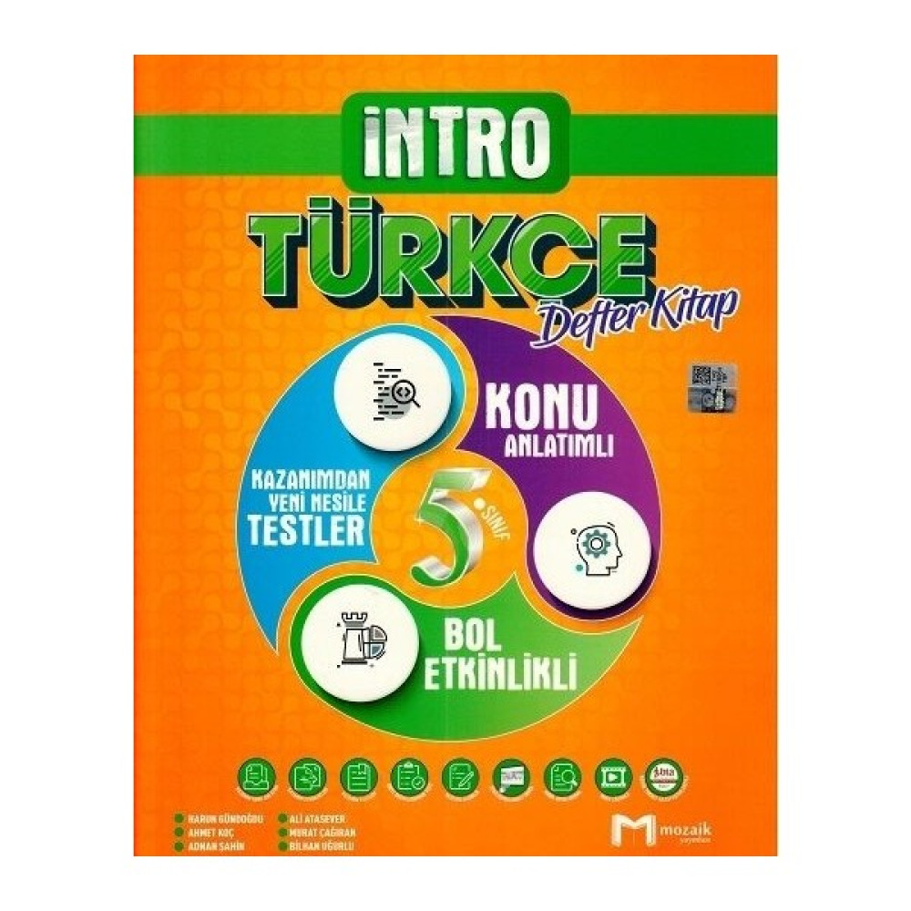 Mozaik Yayınları 5. Sınıf Türkçe Intro Defter Kitap Türkçe Fiyatı