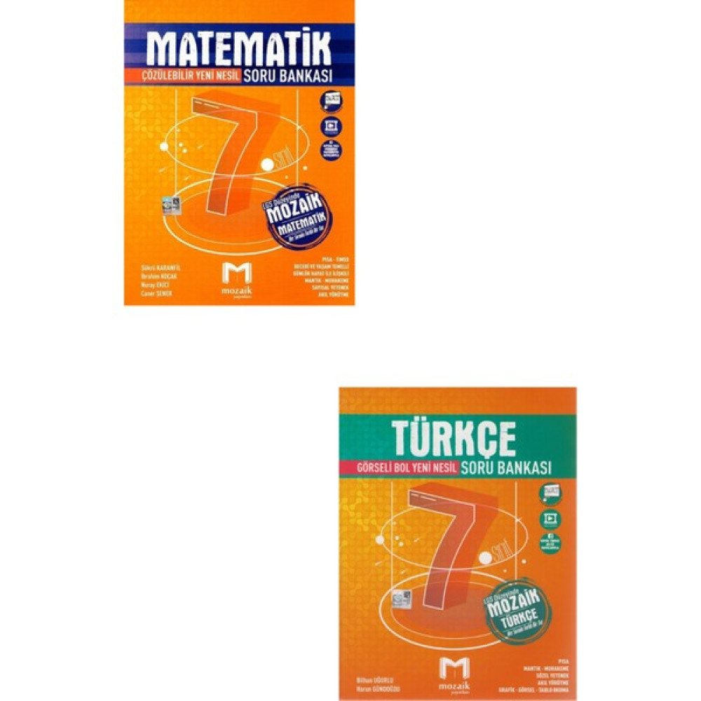 Mozaik Yayınları 7. Sınıf Matematik + Türkçe Soru Bankası Seti Tüm Dersler Fiyatı