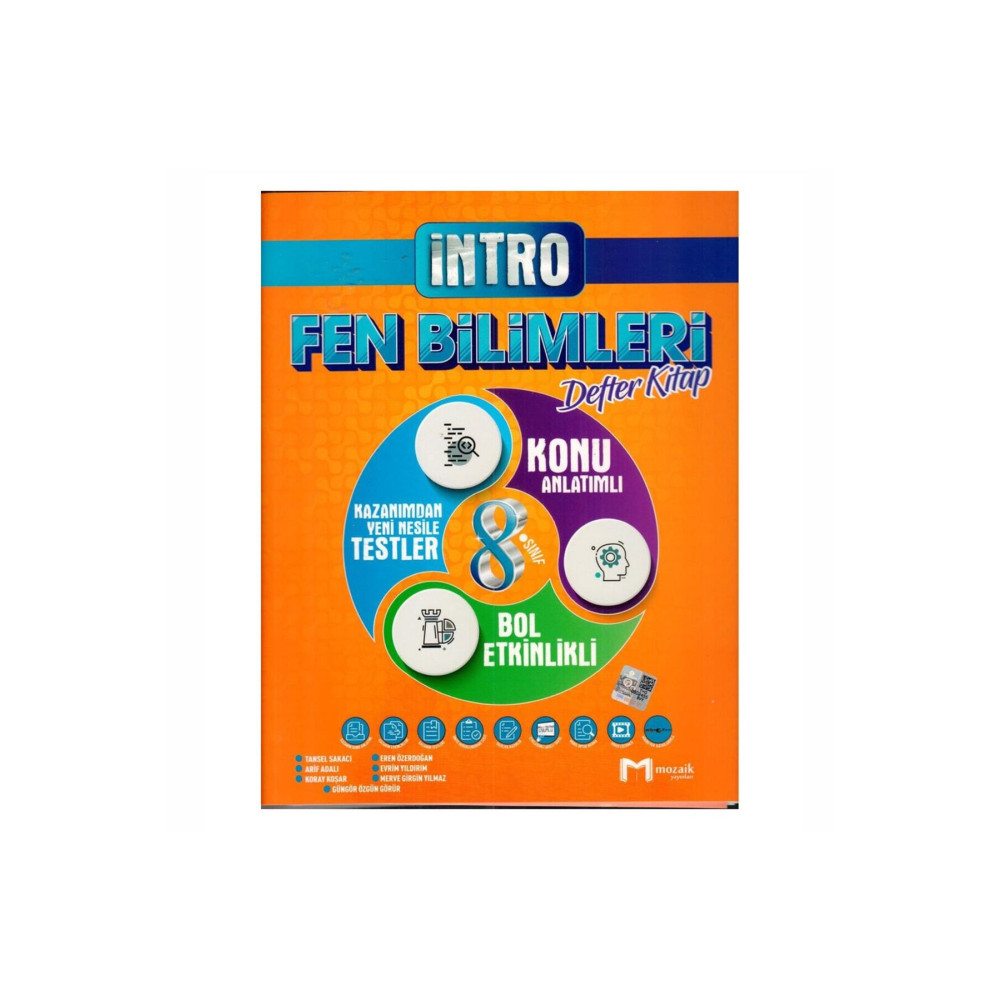 Mozaik Yayınları 8. Sınıf Fen Bilimleri Intro Defter Kitap 2022 Ders Sınav Kitapları Fiyatı