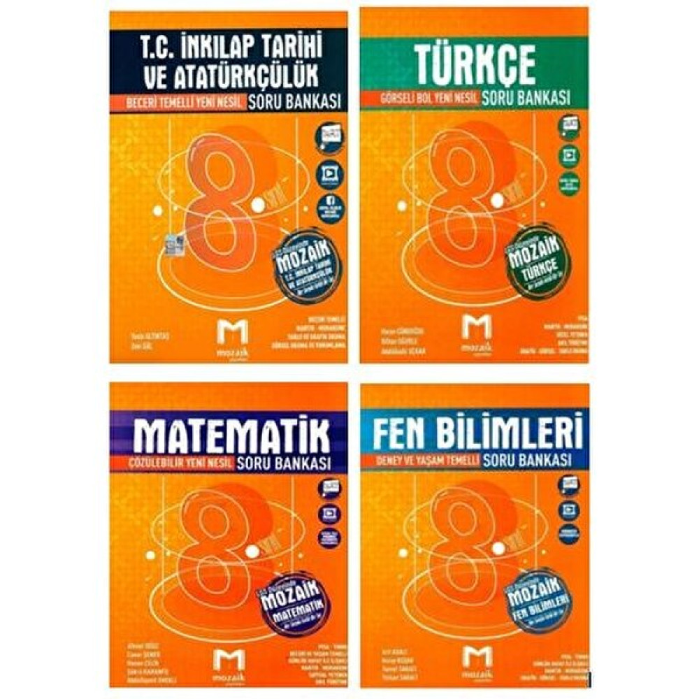 Mozaik Yayınları 8. Sınıf Lgs Soru Bankası Seti Kaynak Kitapları Fiyatı