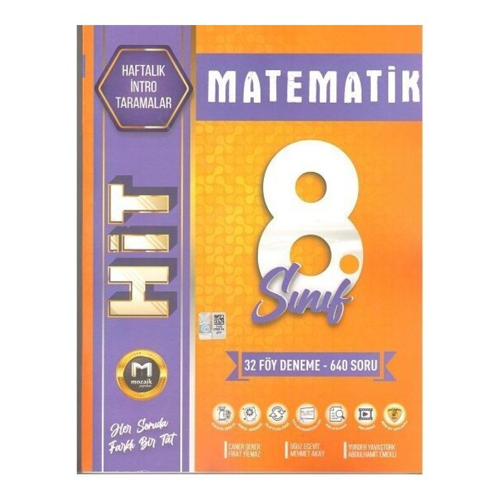 Mozaik Yayınları 8. Sınıf Matematik Hit 32 Lı Deneme Temel Yeterlilik Testi (TYT) Fiyatı