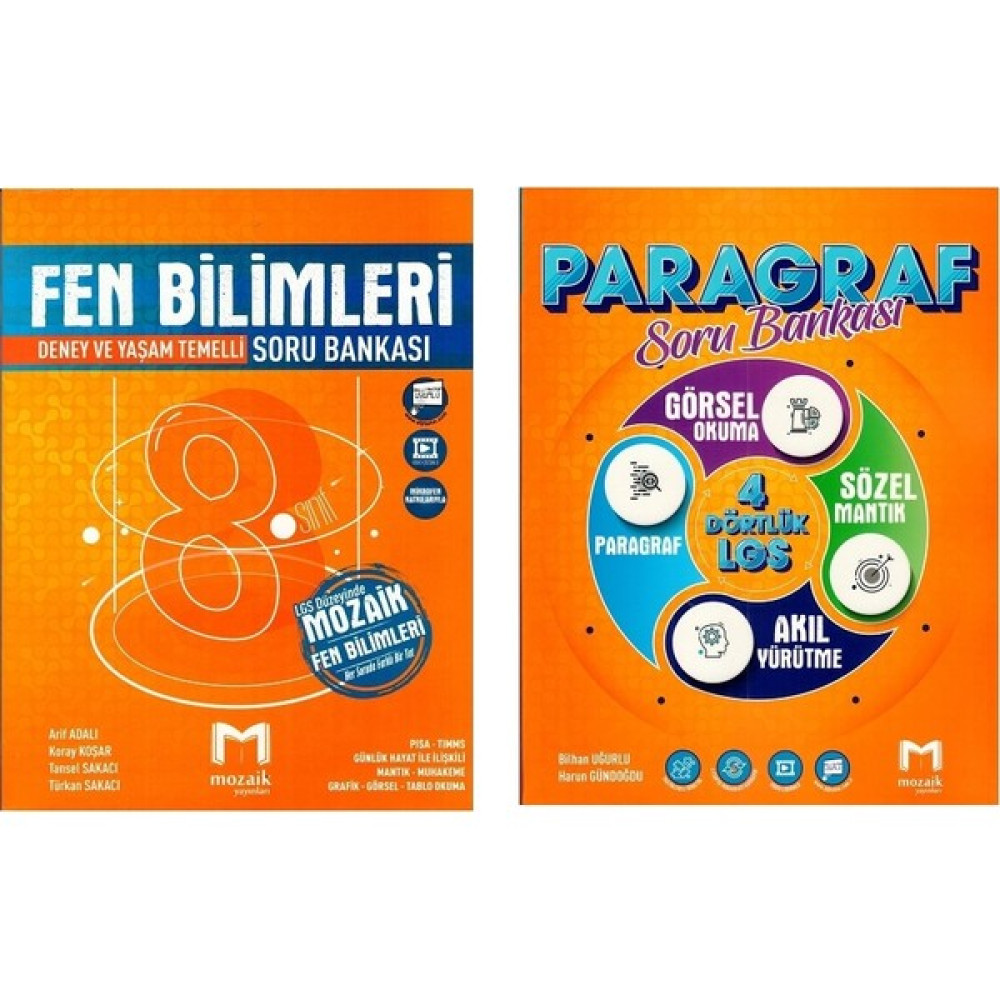 Mozaik Yayınları 8. Sınıf Mozaik S.B. Fen & Paragraf Kaynak Kitapları Fiyatı
