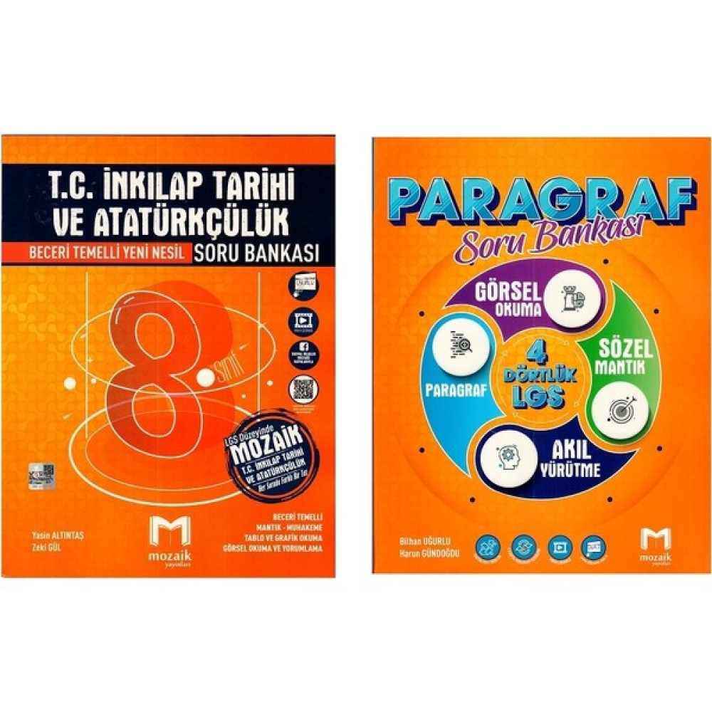 Mozaik Yayınları 8. Sınıf Mozaik S.B. Inkılap & Paragraf Kaynak Kitapları Fiyatı
