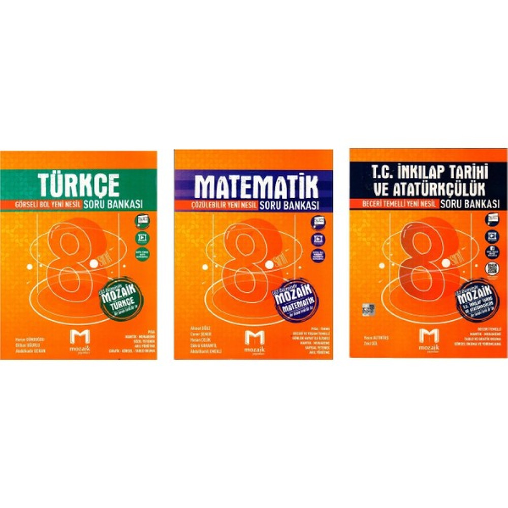 Mozaik Yayınları 8. Sınıf Mozaik S.B. Türkçe & Matematik & Inkılap Kaynak Kitapları Fiyatı